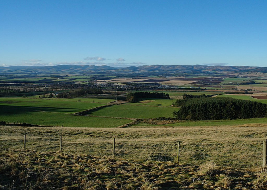 Strathmore - the Big Valley - and the Grampian Hills beyond