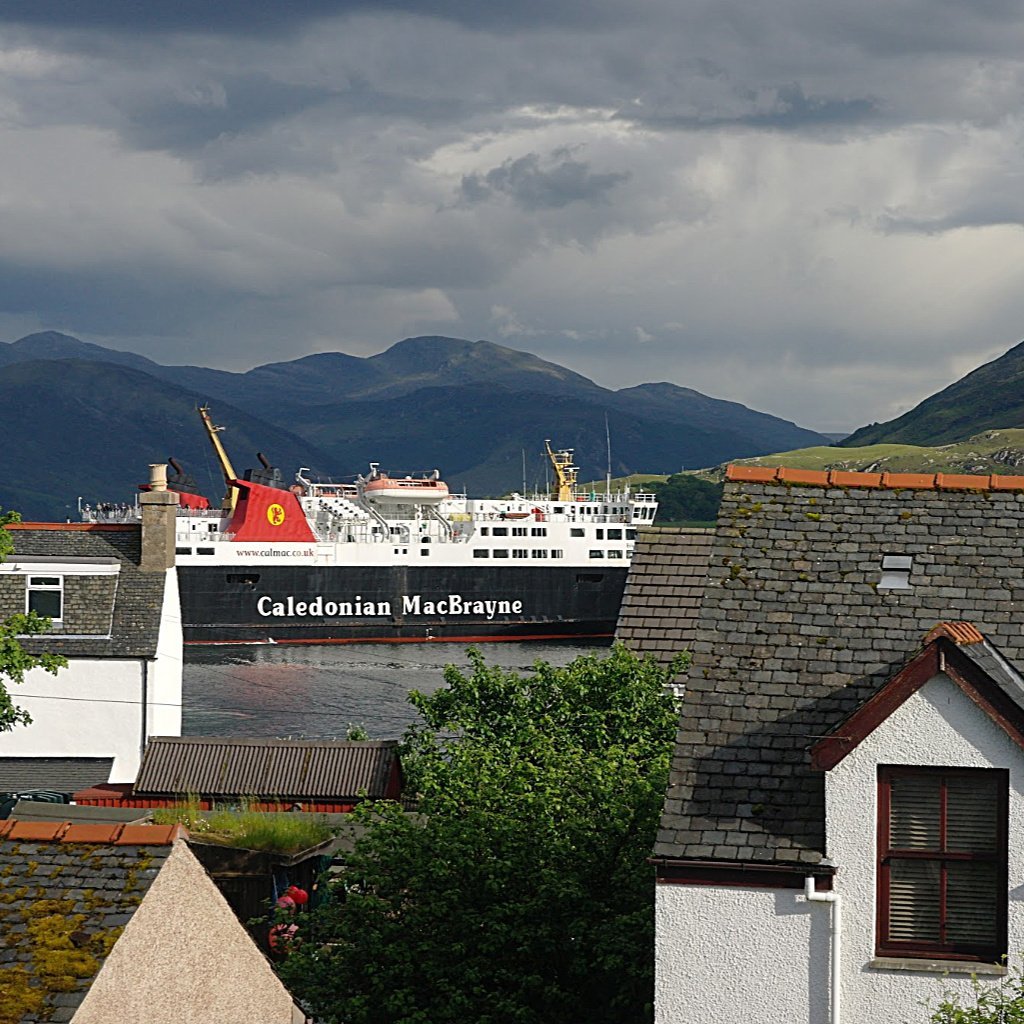 The Stornoway ferry arrives at Ullapool