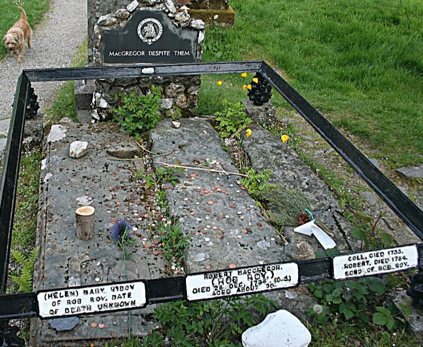 Rob Roy's grave. Balquhidder kirkyard