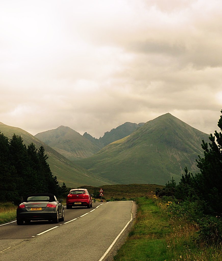 On the road near Sligachan, A87, Isle of Skye
