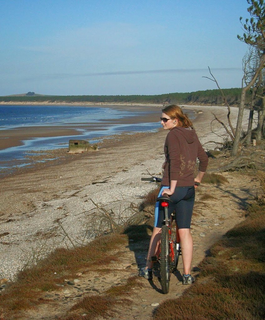 Cycling at Roseisle, Moray Cycling at Roseisle, Moray
