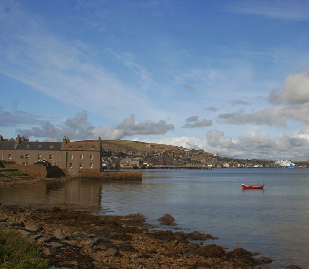 Stromness and distant ferry Stromness and distant ferry