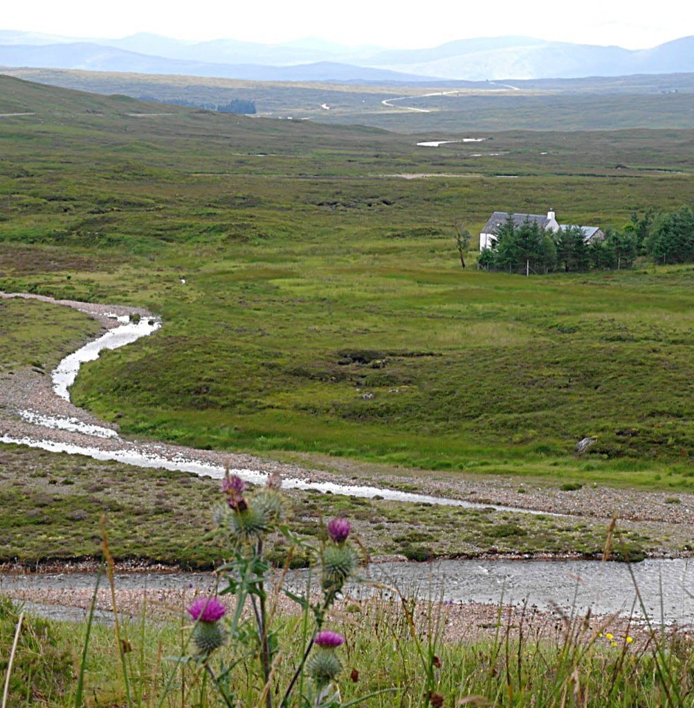 The road across Rannoch Moor to Glencoe The road across Rannoch Moor to Glencoe