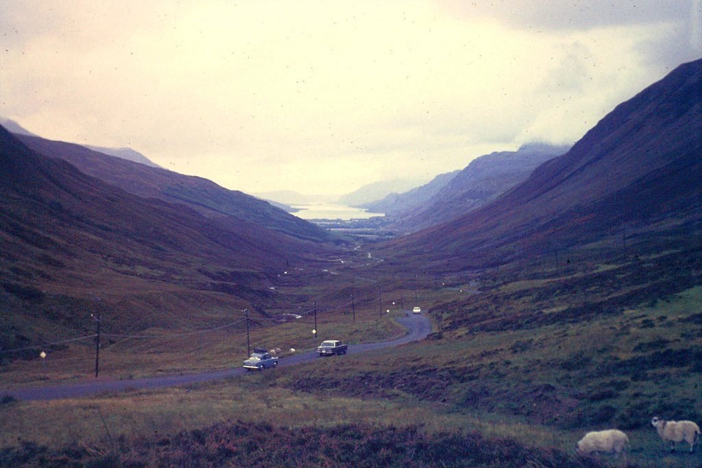 View from Glen Docherty to Loch Maree, early 1970s
