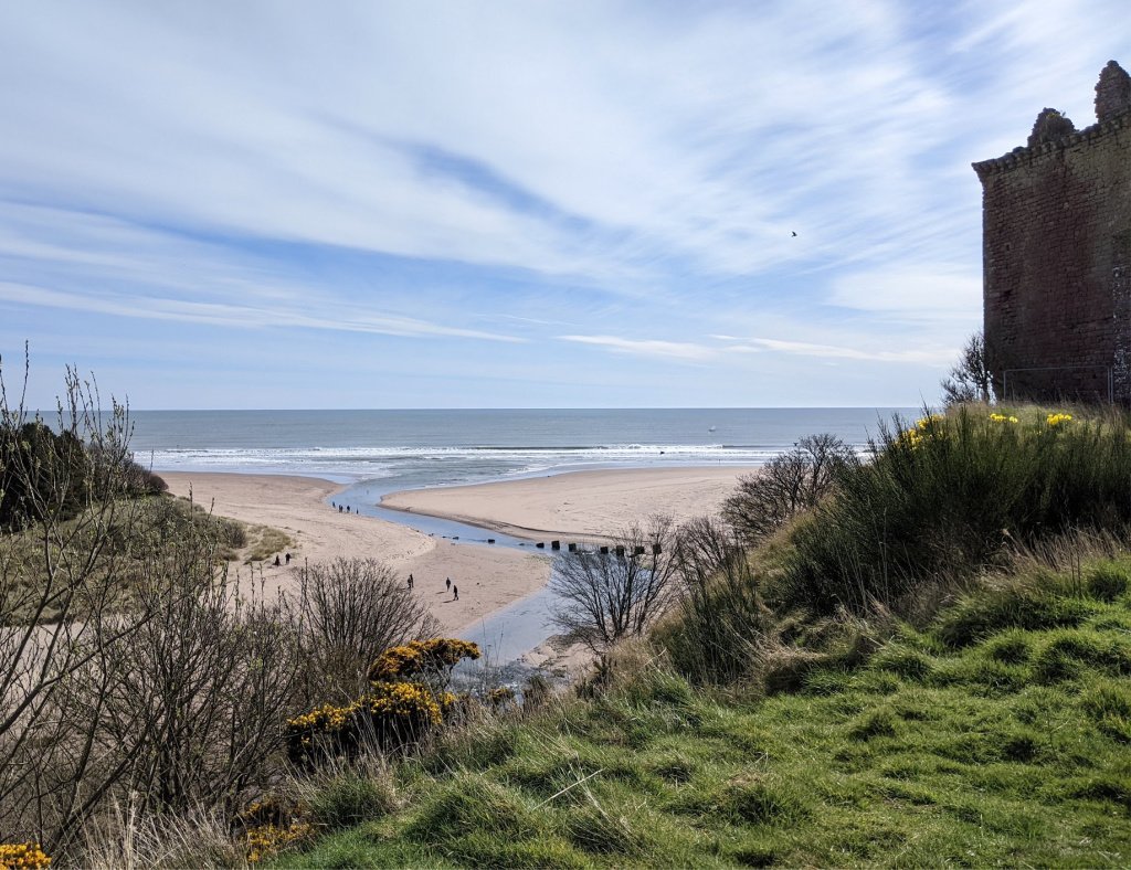 Red Castle in Angus overlooks the popular Lunan Bay